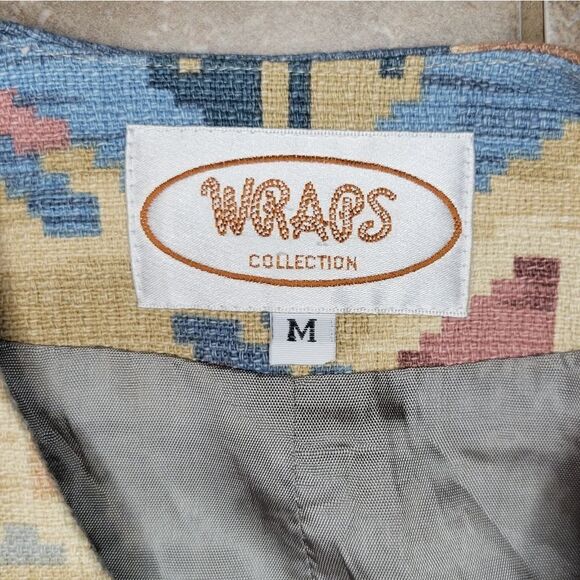 Vintage Wraps Collection abstract Southwestern Lined Blazer  - Picture 5 of 15